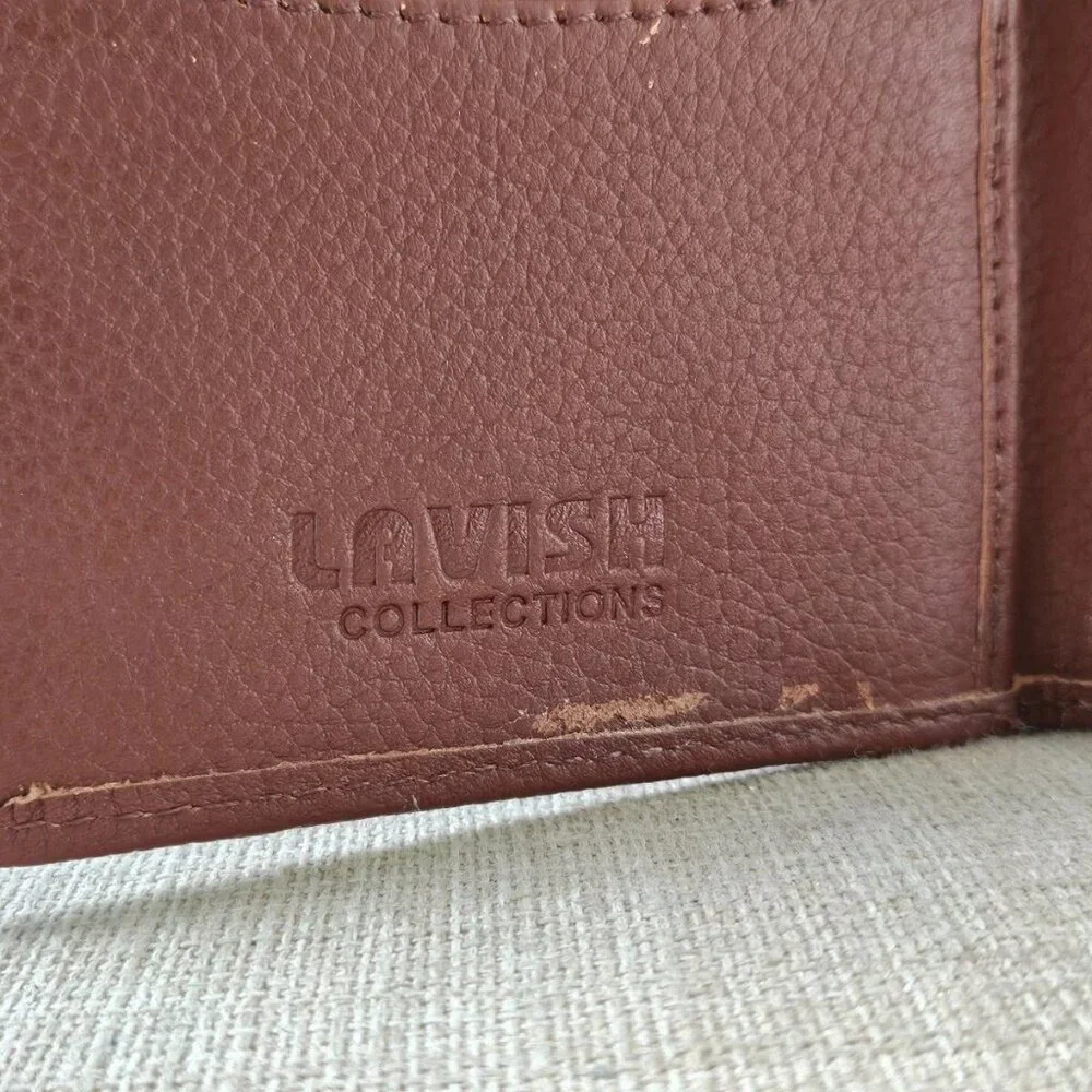 Travel Wallet Passport Holder Brown Genuine Leather Card Holder Purse Handmade